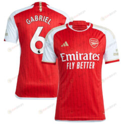 Gabriel Magalh?es 6 Arsenal 2023/24 Home Men Jersey - Red