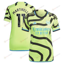 Gabriel Martinelli 11 Arsenal 2023/24 Away Women Jersey - Yellow