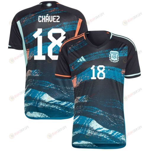 Gabriela Ch?vez 18 Argentina Women's National Team 2023-24 World Cup Away Men Jersey