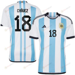 Gabriela Ch?vez 18 Argentina Women's National Team 2023-24 World Cup Home Men Jersey