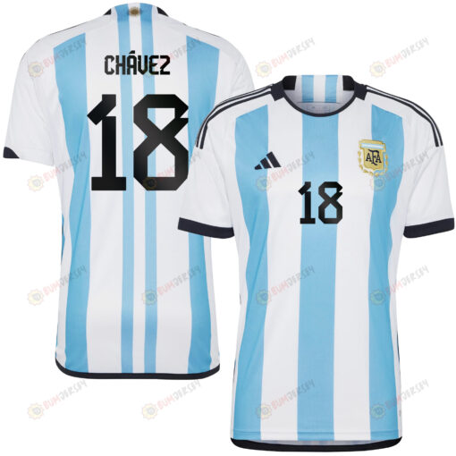 Gabriela Ch?vez 18 Argentina Women's National Team 2023-24 World Cup Home Men Jersey