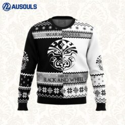 Game of Thrones House Black and White Ugly Sweaters For Men Women Unisex