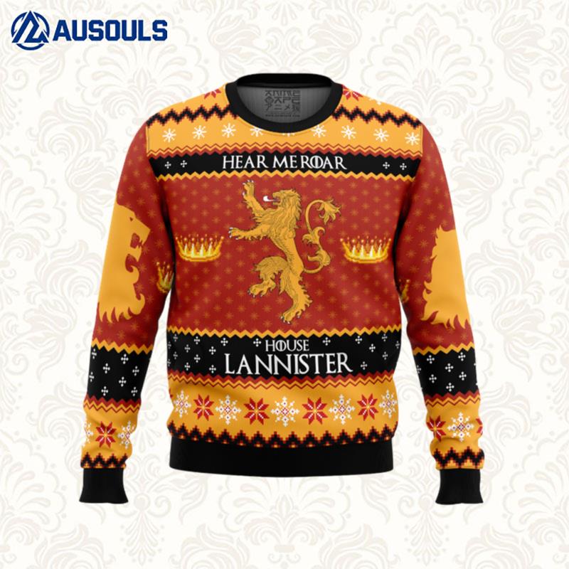 Game of Thrones House Lannister Ugly Sweaters For Men Women Unisex