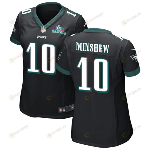 Gardner Minshew 10 Philadelphia Eagles Super Bowl LVII Champions WoMen's Jersey - Black