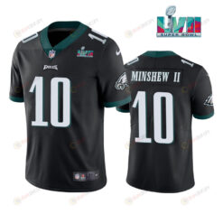 Gardner Minshew 10 Philadelphia Eagles Super Bowl LVII Vapor Limited Men Jersey - Black