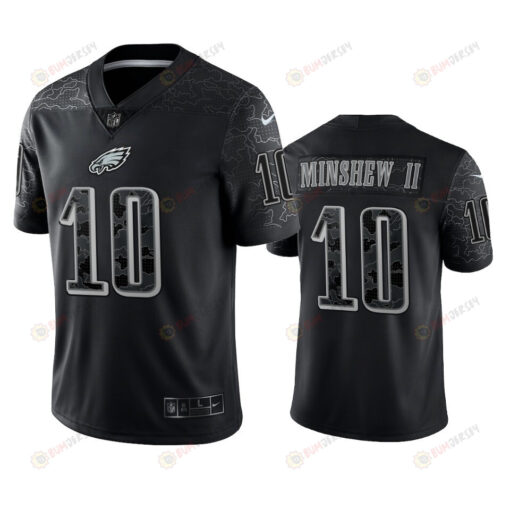 Gardner Minshew II 10 Philadelphia Eagles Black Reflective Limited Jersey - Men