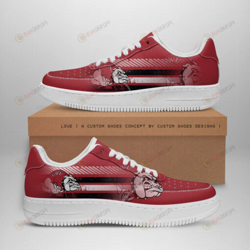 Gardner Webb Bulldogs Logo Pattern Air Force 1 Printed In Red