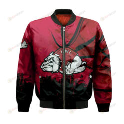 Gardner-Webb Runnin??Bulldogs Bomber Jacket 3D Printed Basketball Net Grunge Pattern