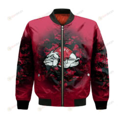 Gardner-Webb Runnin??Bulldogs Bomber Jacket 3D Printed Camouflage Vintage