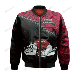 Gardner-Webb Runnin??Bulldogs Bomber Jacket 3D Printed Grunge Polynesian Tattoo