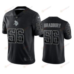 Garrett Bradbury 56 Minnesota Vikings Black Reflective Limited Jersey - Men
