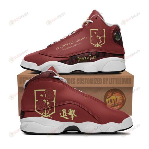 Garrison Shoes Attack On Titan Anime Air Jordan 13 Shoes Sneakers