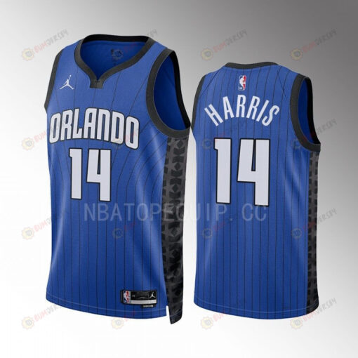 Gary Harris 14 2022-23 Orlando Magic Blue Statement Edition Jersey Swingman