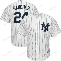 Gary Sanchez New York Yankees Big And Tall Home Cool Base Player Jersey - White Navy