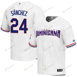 Gary S?nchez 24 Dominican Republic Baseball 2023 World Baseball Classic Jersey - White