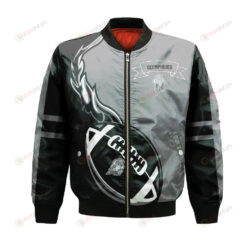 Gatineau Olympiques Bomber Jacket 3D Printed Flame Ball Pattern