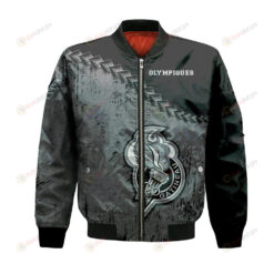 Gatineau Olympiques Bomber Jacket 3D Printed Grunge Polynesian Tattoo