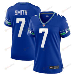 Geno Smith 7 Seattle Seahawks Women's Throwback Player Game Jersey - Royal
