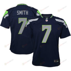 Geno Smith 7 Seattle Seahawks Youth Jersey - Navy