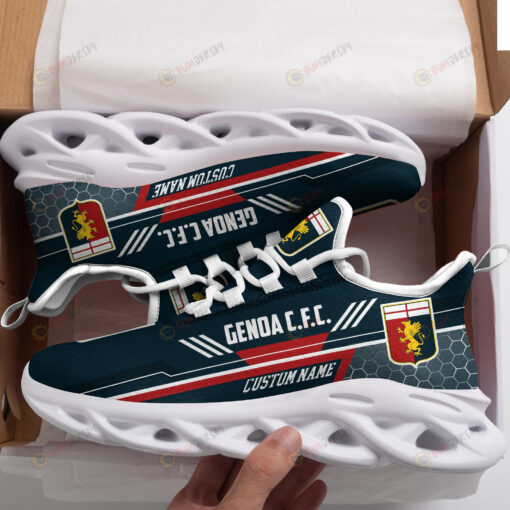 Genoa C.F.C Logo Custom Name Pattern 3D Max Soul Sneaker Shoes