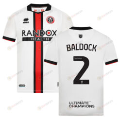 George Baldock 2 Sheffield United 2022-23 Away Jersey - White