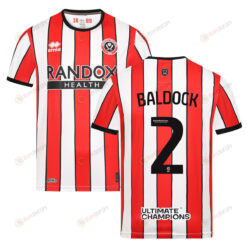 George Baldock 2 Sheffield United 2022-23 Home Jersey - Red/White Stripes