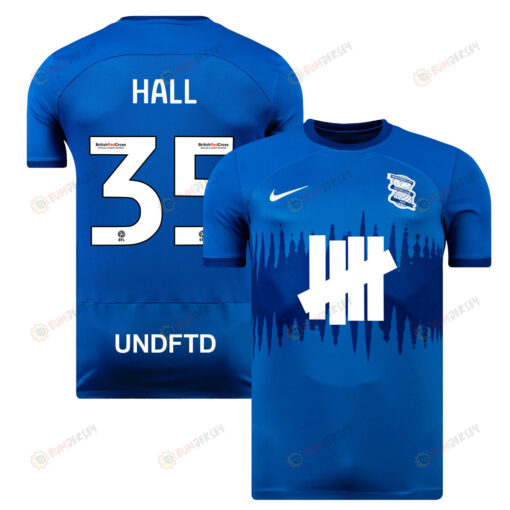 George Hall 35 Birmingham City 2023/24 Home Men Jersey - Blue