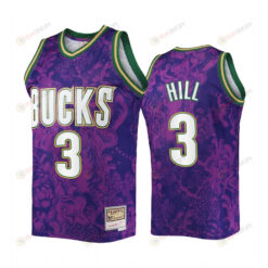 George Hill 3 Lunar New Year 2022 Milwaukee Bucks Purple Jersey Mitchell Ness