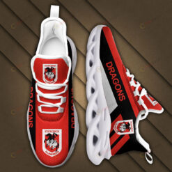 George Illawarra Dragons Logo Black Stripe Pattern 3D Max Soul Sneaker Shoes In Red