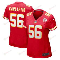 George Karlaftis 56 Kansas City Chiefs Game Women Jersey - Red