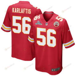 George Karlaftis 56 Kansas City Chiefs Super Bowl LVII Champions Men's Jersey - Red