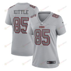 George Kittle 85 San Francisco 49ers Women's Atmosphere Fashion Game Jersey - Gray