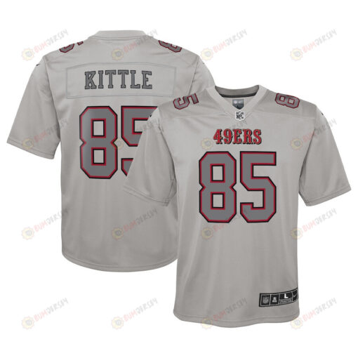 George Kittle 85 San Francisco 49ers Youth Atmosphere Game Jersey - Gray