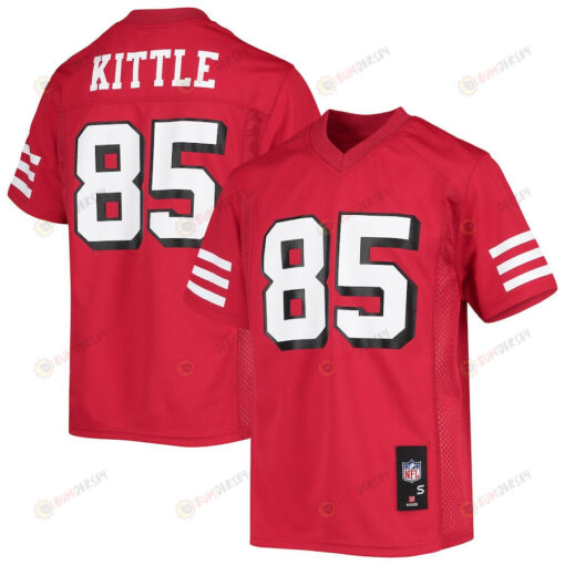 George Kittle 85 San Francisco 49ers Youth Player Logo Jersey - Scarlet