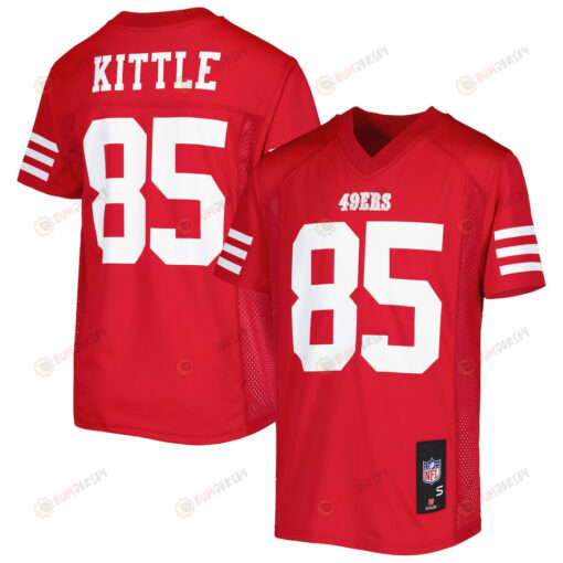 George Kittle 85 San Francisco 49ers Youth Team Player Jersey - Scarlet