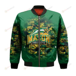 George Mason Patriots Bomber Jacket 3D Printed Camouflage Vintage