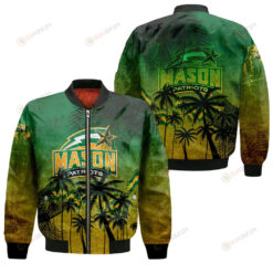 George Mason Patriots Bomber Jacket 3D Printed Coconut Tree Tropical Grunge