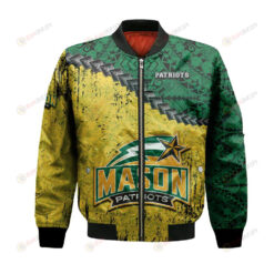 George Mason Patriots Bomber Jacket 3D Printed Grunge Polynesian Tattoo