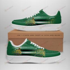 George Mason Patriots Logo Pattern Air Force 1 Printed In Green