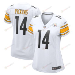 George Pickens 14 Pittsburgh Steelers Women's Game Player Jersey - White