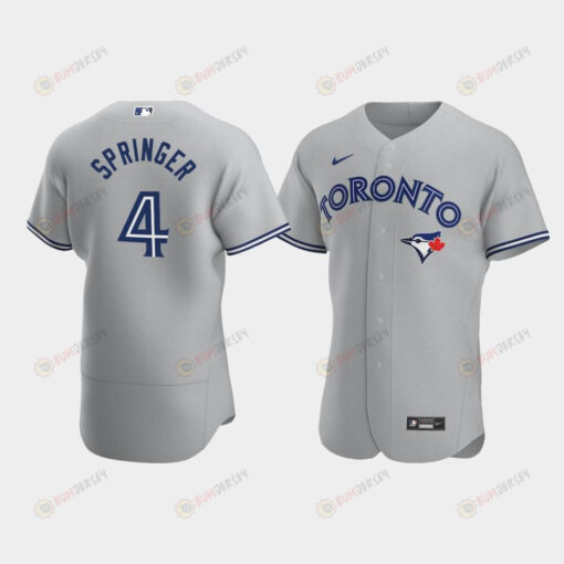 George Springer 4 Toronto Blue Jays Gray Road Jersey Jersey