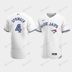 George Springer 4 Toronto Blue Jays White Home Jersey Jersey