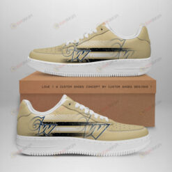 George Washington Colonials Logo Pattern Air Force 1 Printed In Buff