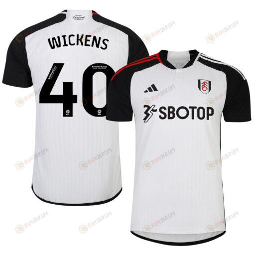 George Wickens 40 Fulham FC 2023-24 EFL Home Men Jersey - White