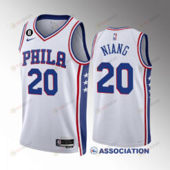 Georges Niang 20 Philadelphia 76ers White Jersey 2022-23 Association Edition Swingman