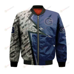 Georgetown Hoyas Bomber Jacket 3D Printed Abstract Pattern Sport