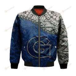 Georgetown Hoyas Bomber Jacket 3D Printed Grunge Polynesian Tattoo