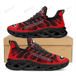 Georgia Bulldogs 3D Max Soul Sneaker Shoes In Black Red