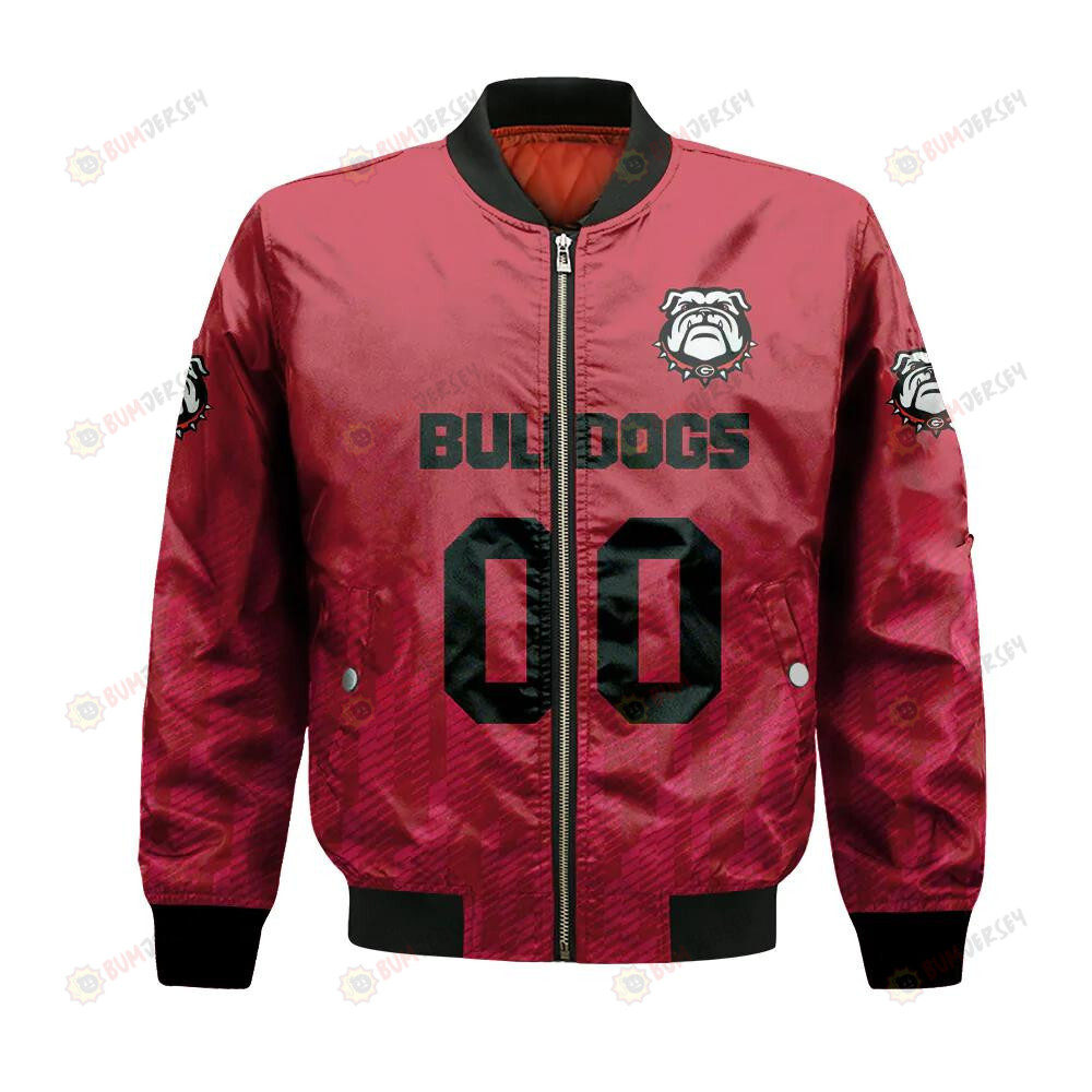 Georgia Bulldogs Bomber Jacket 3D Printed Team Logo Custom Text And Number