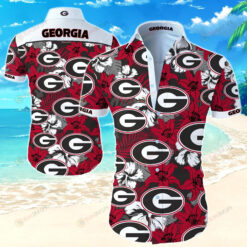 Georgia Bulldogs Curved Hawaiian Shirt Beach Short Sleeve